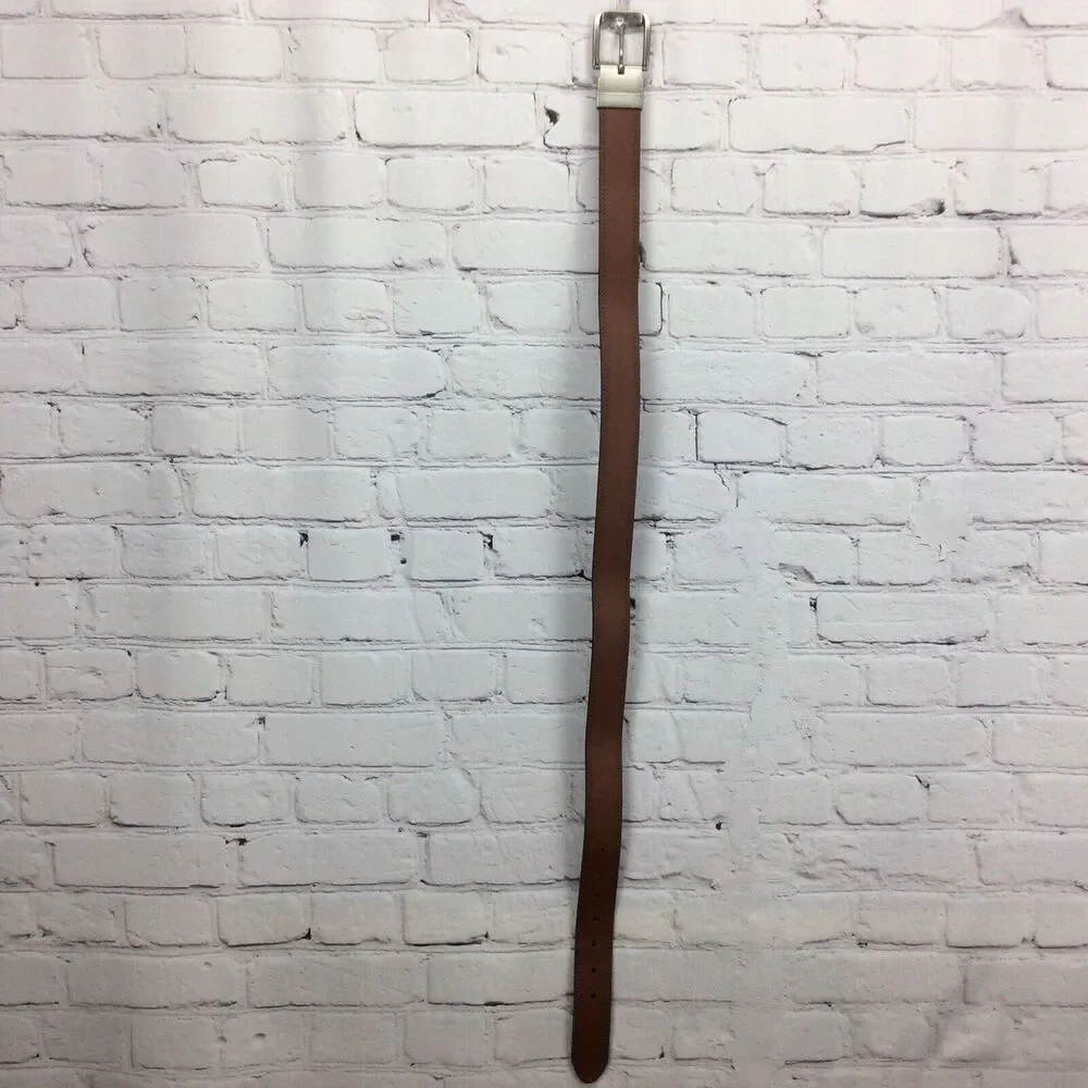 Genuine Dickies Leather Belt Men's Size 32/80 Brown/Black Reversible Casual Work